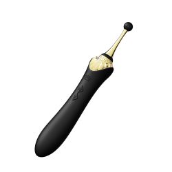 Zalo Bess Pin Point Vibrator - Вишуканий вібратор для клітора з насадками, 22х3.3 см (чорний) - Зображення 4
