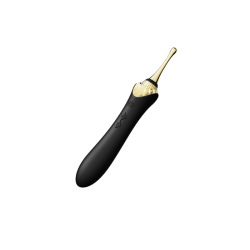Zalo Bess Pin Point Vibrator - Вишуканий вібратор для клітора з насадками, 22х3.3 см (чорний) - Зображення 3