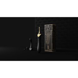 Zalo Bess Pin Point Vibrator - Вишуканий вібратор для клітора з насадками, 22х3.3 см (чорний) - Зображення 10