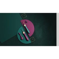 Zalo Bess Pin Point Vibrator - Вишуканий вібратор для клітора з насадками, 22х3.3 см (чорний) - Зображення 14