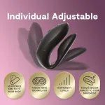We-Vibe Вібратор для пар зі смарт управлінням We-Vibe Chorus Pro Satin Black — фото 11