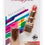 CalExotics Hide & Play Lipstick Recharge вібратор у формі помади (червоний) — фото 2