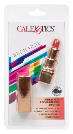 CalExotics Hide & Play Lipstick Recharge вібратор у формі помади (червоний) - Зображення 2