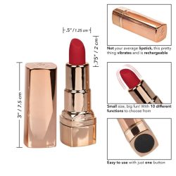 CalExotics Hide & Play Lipstick Recharge вібратор у формі помади (червоний) - Зображення 9