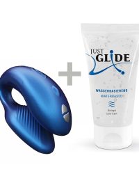 Синій вібратор для пар зі смарт управлінням We-Vibe Chorus + Лубрикант 50 мл