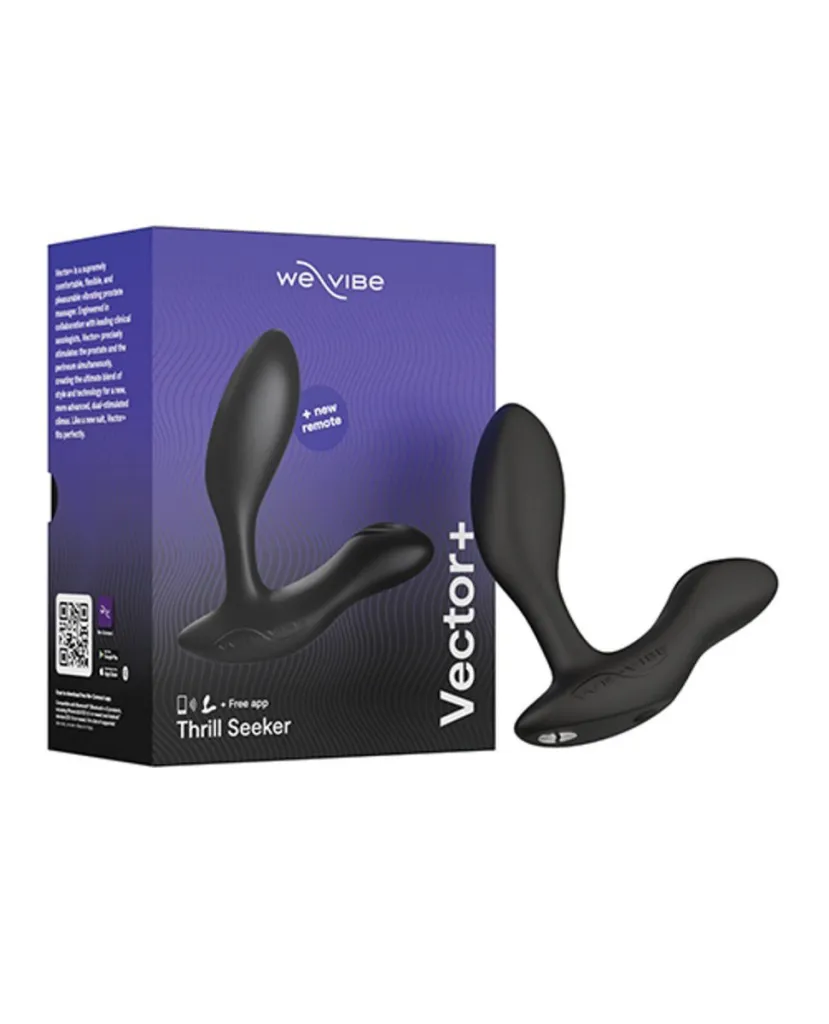 We-Vibe Vector+ — масажер простати з лубрикантом 50 мл, 10,6 × 10,6 × 3 см (чорний)