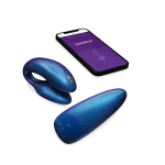 We-Vibe Синій вібратор для пар зі смарт управлінням We-Vibe Chorus + Лубрикант 50 мл — фото 4