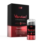 Intt Рідкий вібратор Intt Vibration Strawberry (полуниця), 15 мл — фото 1