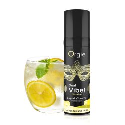 Рідкий вібратор Orgie Dual Vibe, 15 мл (лимонний джин-тонік)