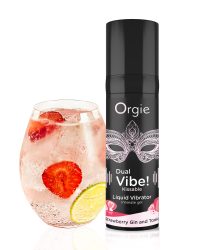 Рідкий вібратор Orgie Dual Vibe, 15 мл (полуничний джин-тонік)