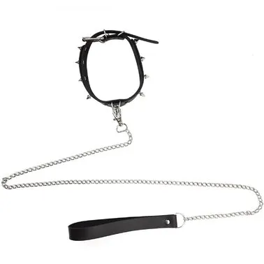Art of Sex Collar Spikes and Leash, чорний — фото 4