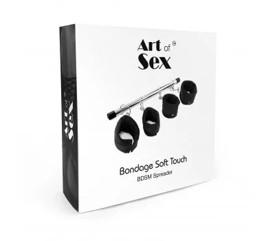 Art of Sex Bondage Soft Touch BDSM Spreader, чорний — фото 5