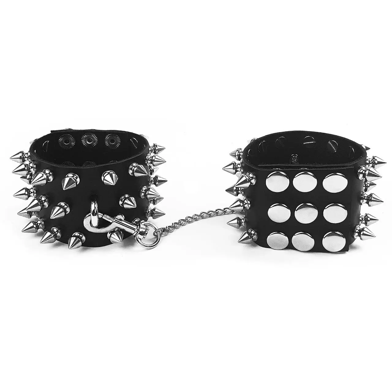 Art of Sex Rose Spiked Leather Handcuffs, чорний — фото 2
