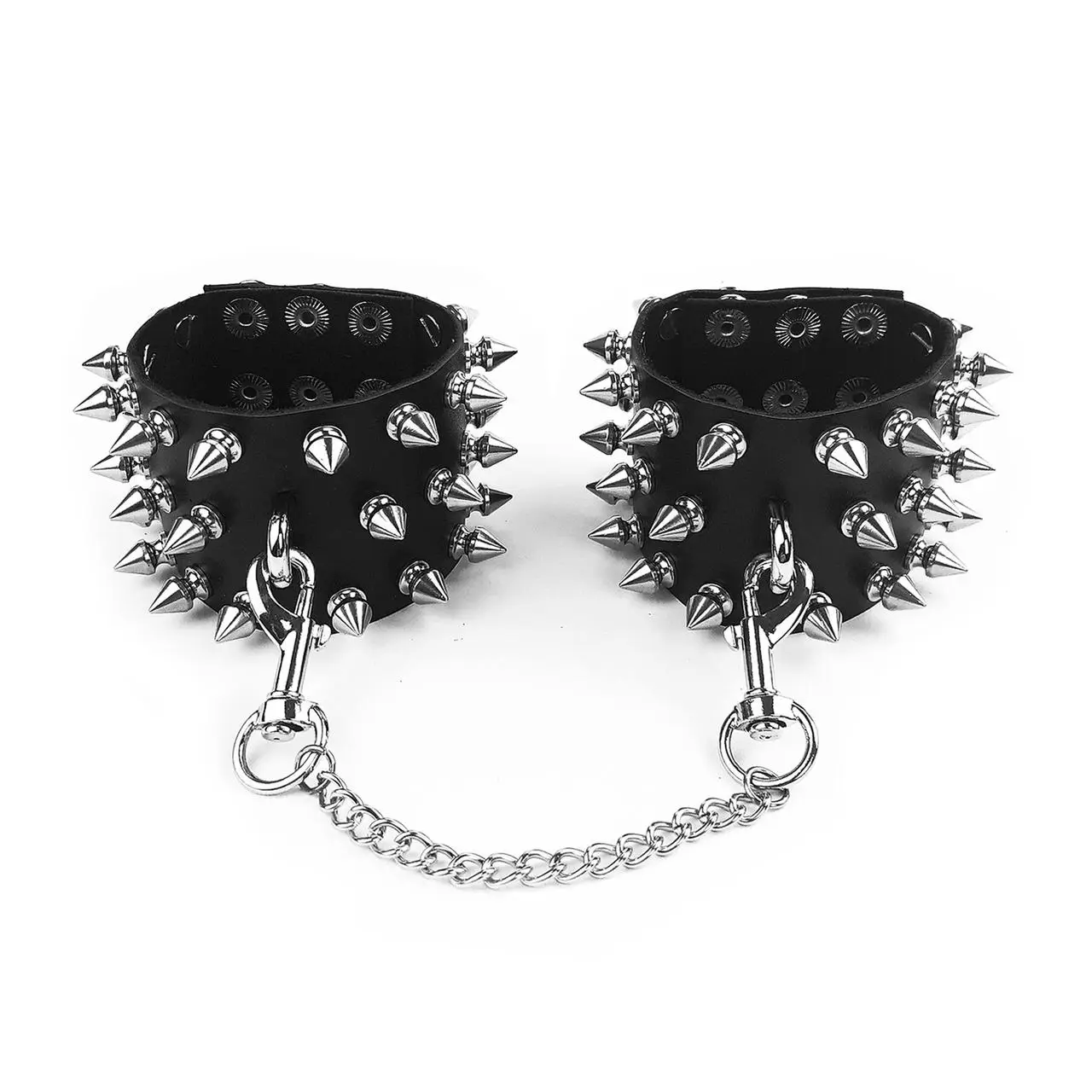 Art of Sex Rose Spiked Leather Handcuffs, чорний — фото 3