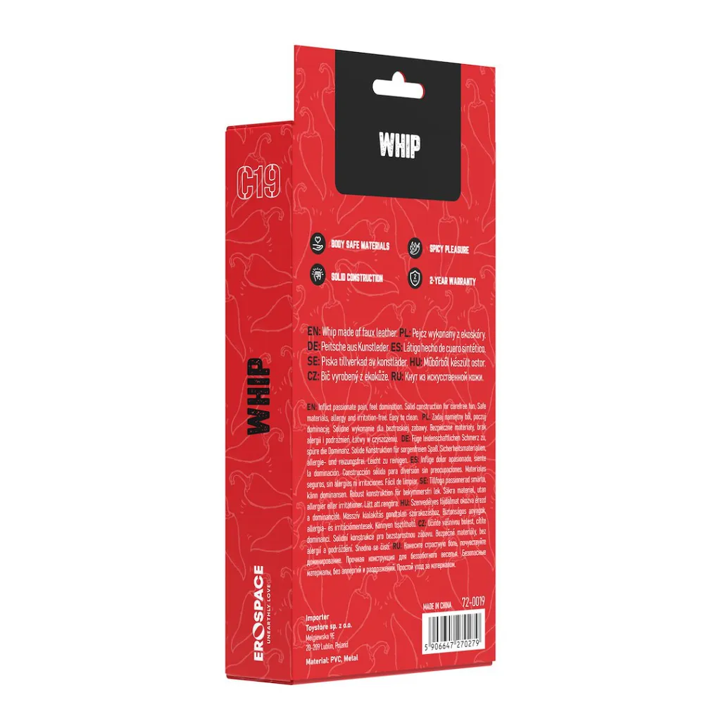 EroSpace Wild Play Whip C19, чорний — фото 8