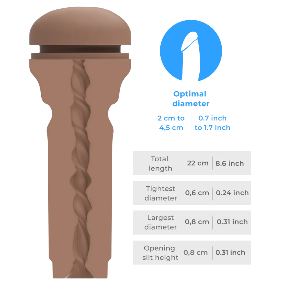 Kiiroo Feel Stroker Butt Extra Tight Mid Brown, коричневый — фото 4