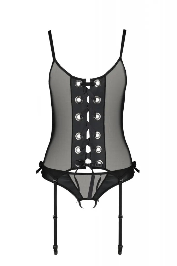 Passion Nessy Corset, чорний — фото 4