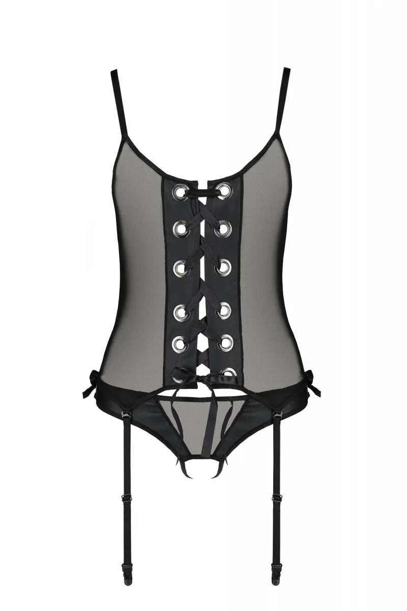 Passion Nessy Corset, чорний — фото 4