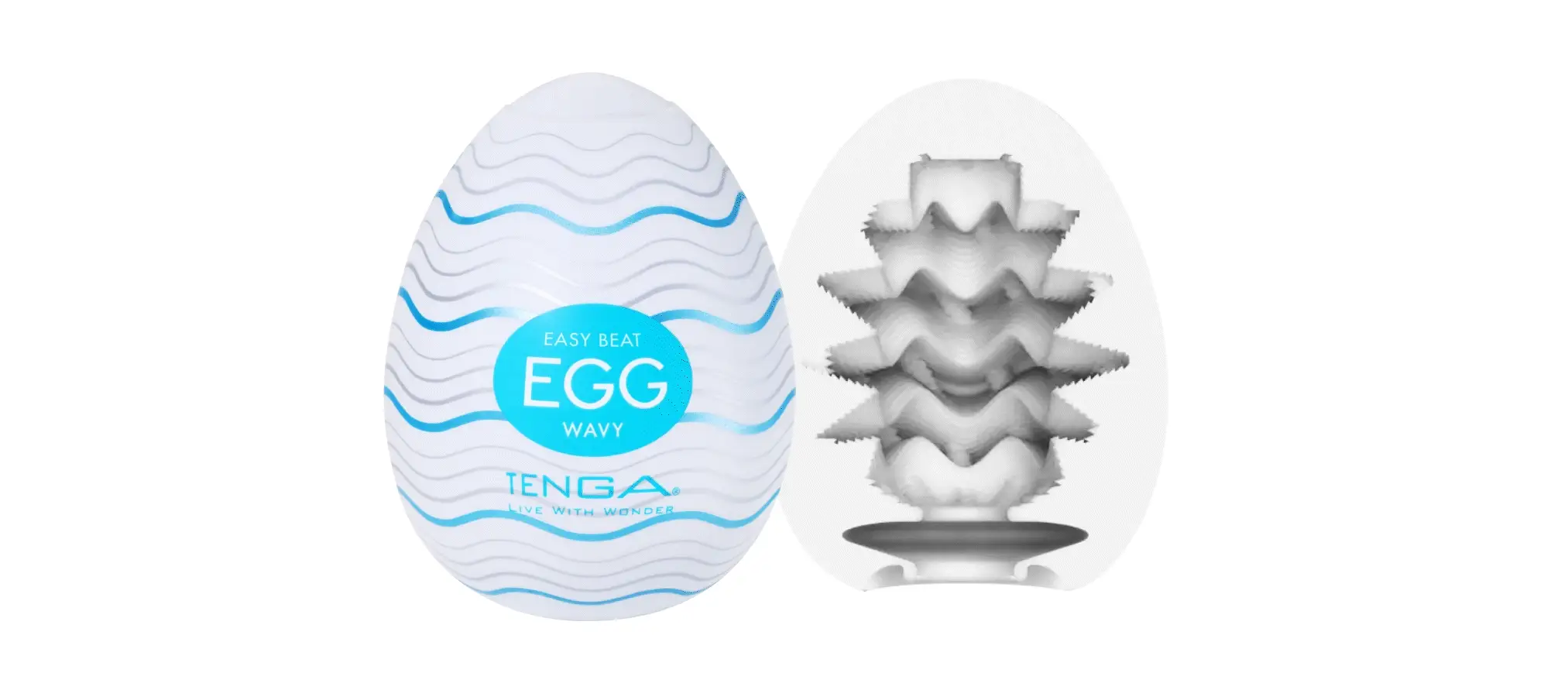 Tenga Standard Egg Wavy, блакитний — фото 2