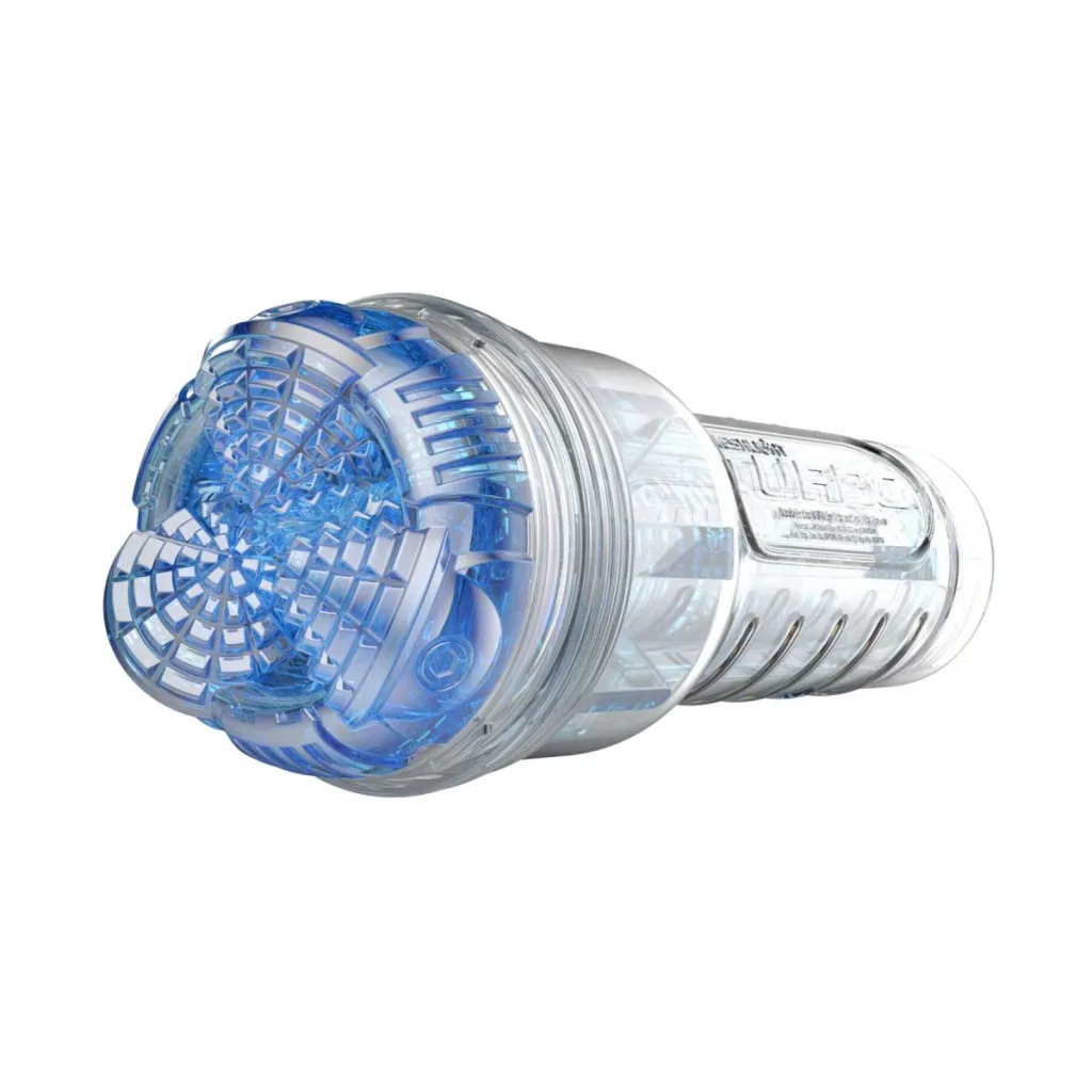 Мастурбатор Fleshlight Turbo Core у блакитному корпусі Blue Ice