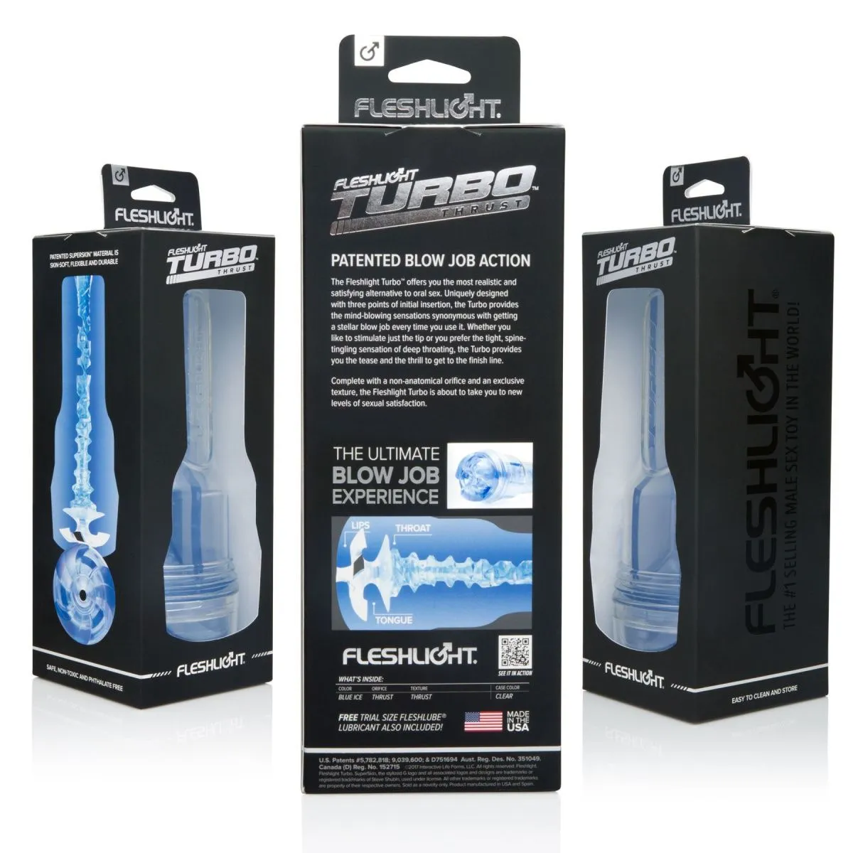 Fleshlight Turbo Thrust Blue Ice, блакитний — фото 4