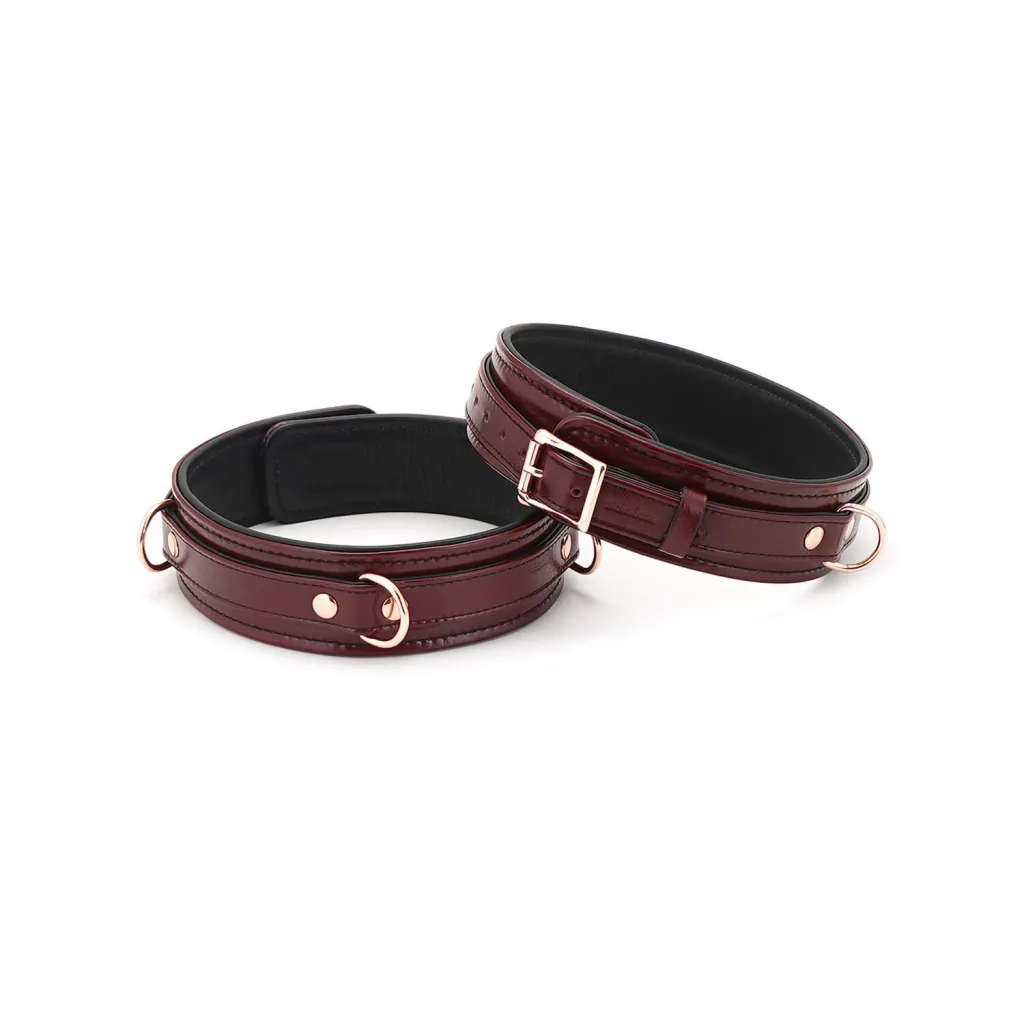 Liebe Seele Wine Red Thigh Cuffs, L