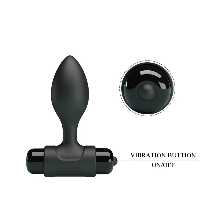 Pretty Love Vibro Butt Plug, чорний — фото 4