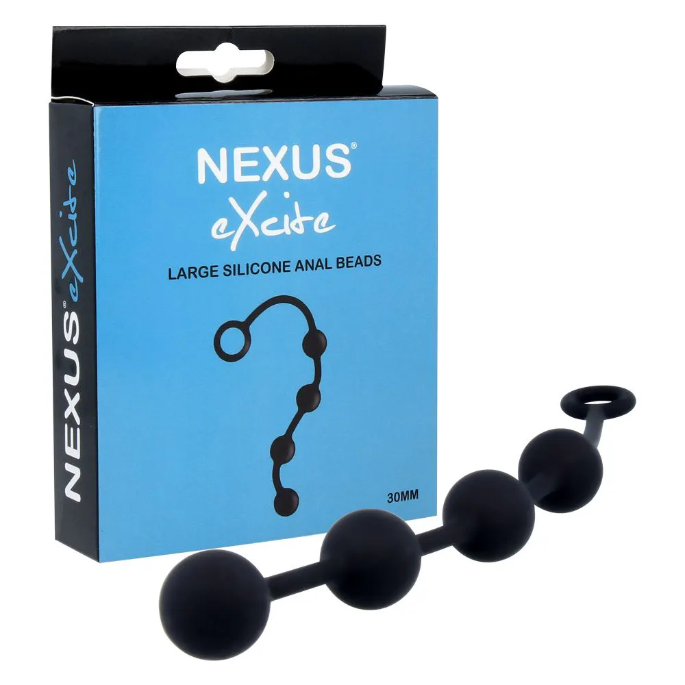 Nexus Excite Large Anal Beads, чорний — фото 4