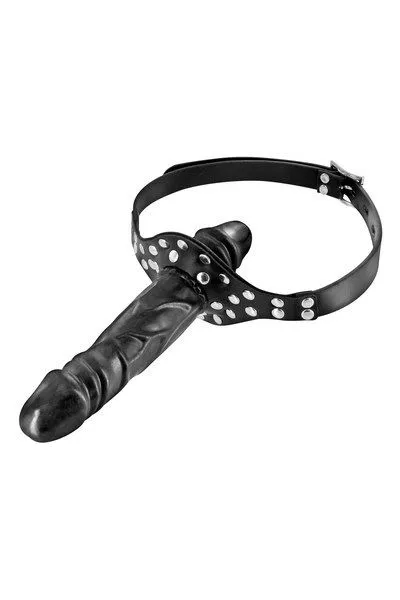Fetish Tentation Double Penis Gag, чорний — фото 2