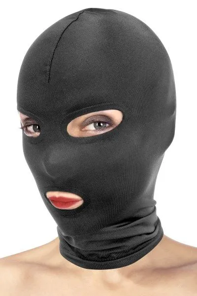 Fetish Tentation Open Mouth and Eyes Hood, чорний — фото 3