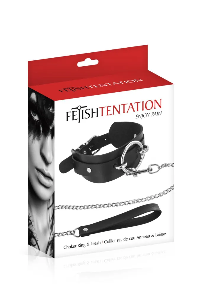 Fetish Tentation Ring and Leash, чорний — фото 2