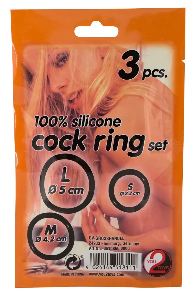 Orion Silicone Cock Ring, чорний — фото 3