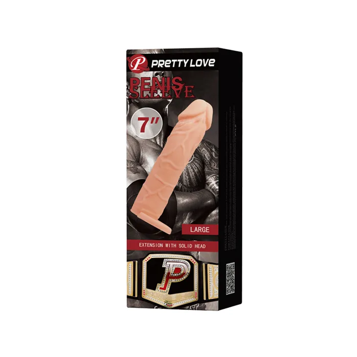 Pretty Love Penis Sleeve Flesh 7″, тілесний — фото 11