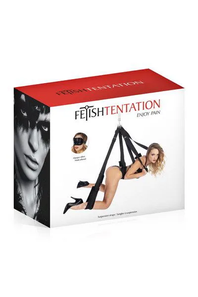 Fetish Tentation Suspension Straps, чорний — фото 4
