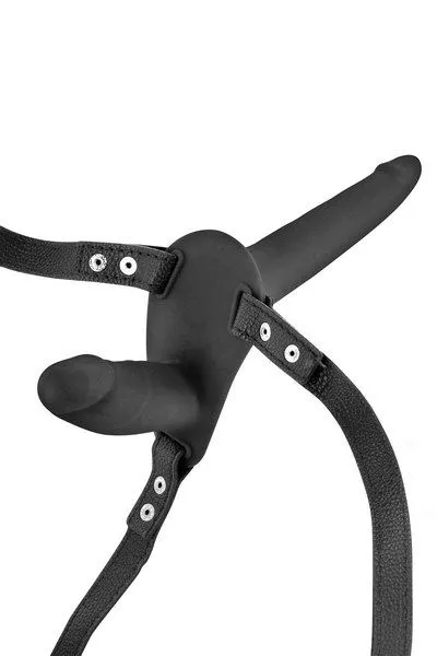 Fetish Tentation Strap-On with Double Dildo, чорний