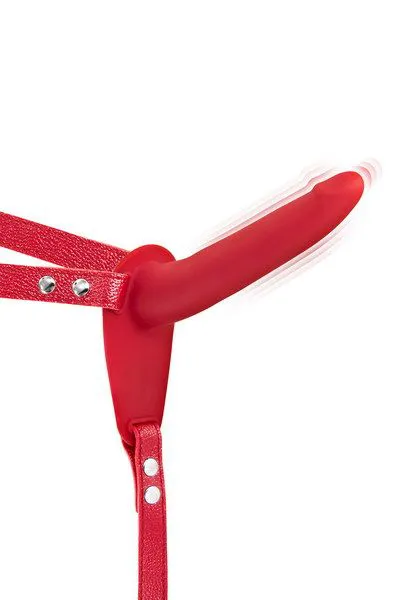 Fetish Tentation Vibrating Strap-On, червоний