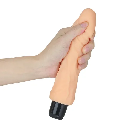 LoveToy Reel Feel Cyberskin Vibrator 8″, тілесний — фото 5
