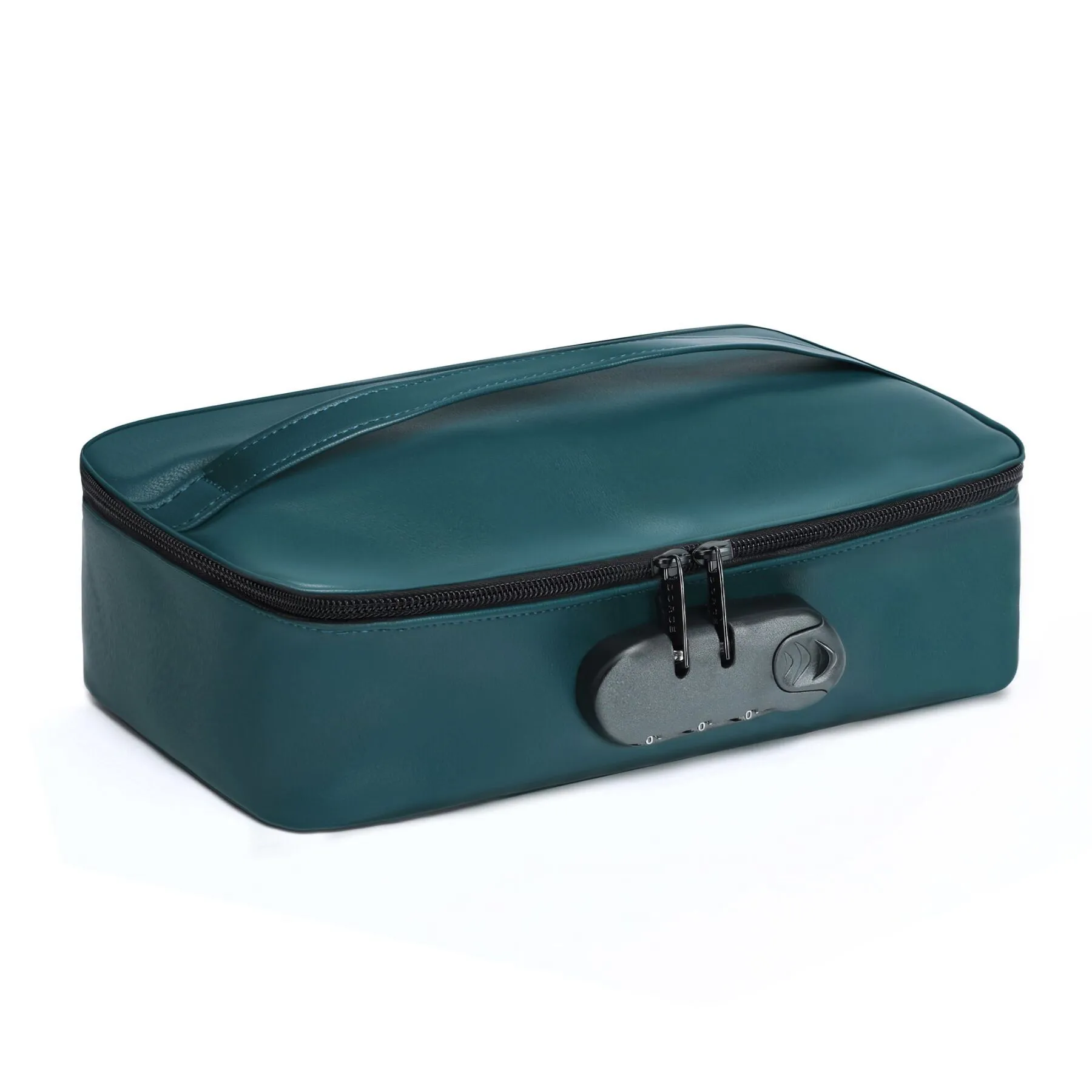 Зелений кейс для іграшок Dorcel Discreet Box з кодовим замком на блискавці