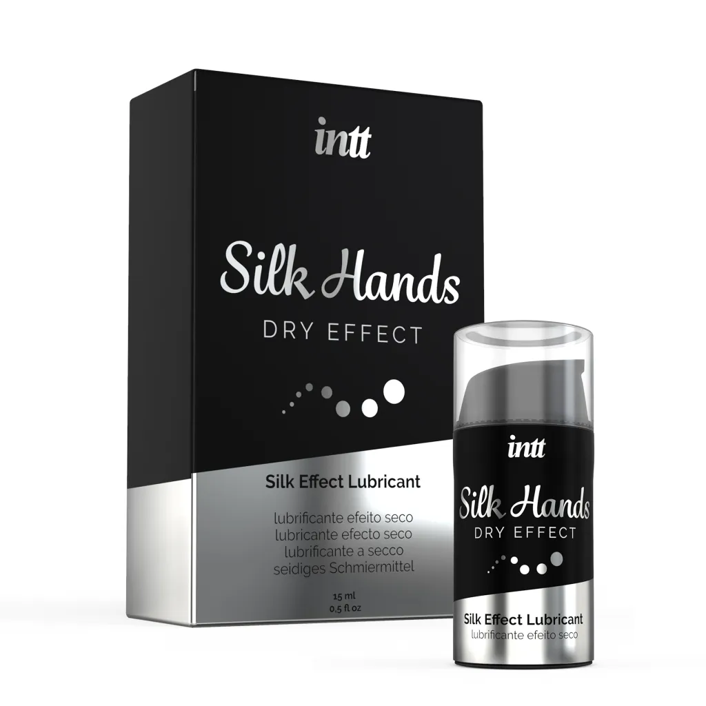 Флакон силіконового лубриканту Intt Silk Hands з дозатором