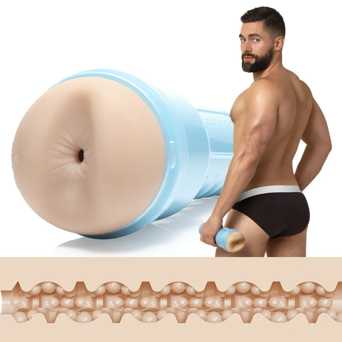 Мастурбатор Fleshjack Boys Cake з тілесним рукавом у пластиковому корпусі