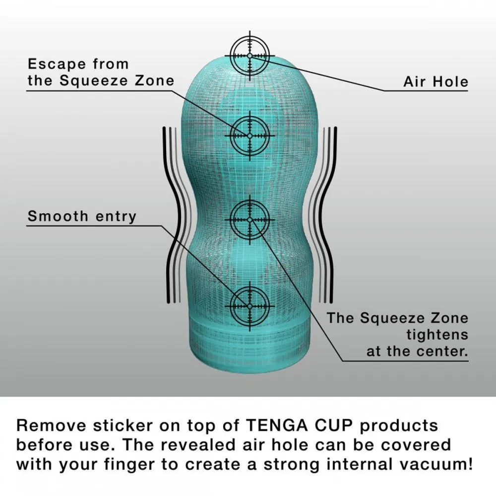 Tenga Deep Throat Cup Cool Edition, прозорий — фото 3