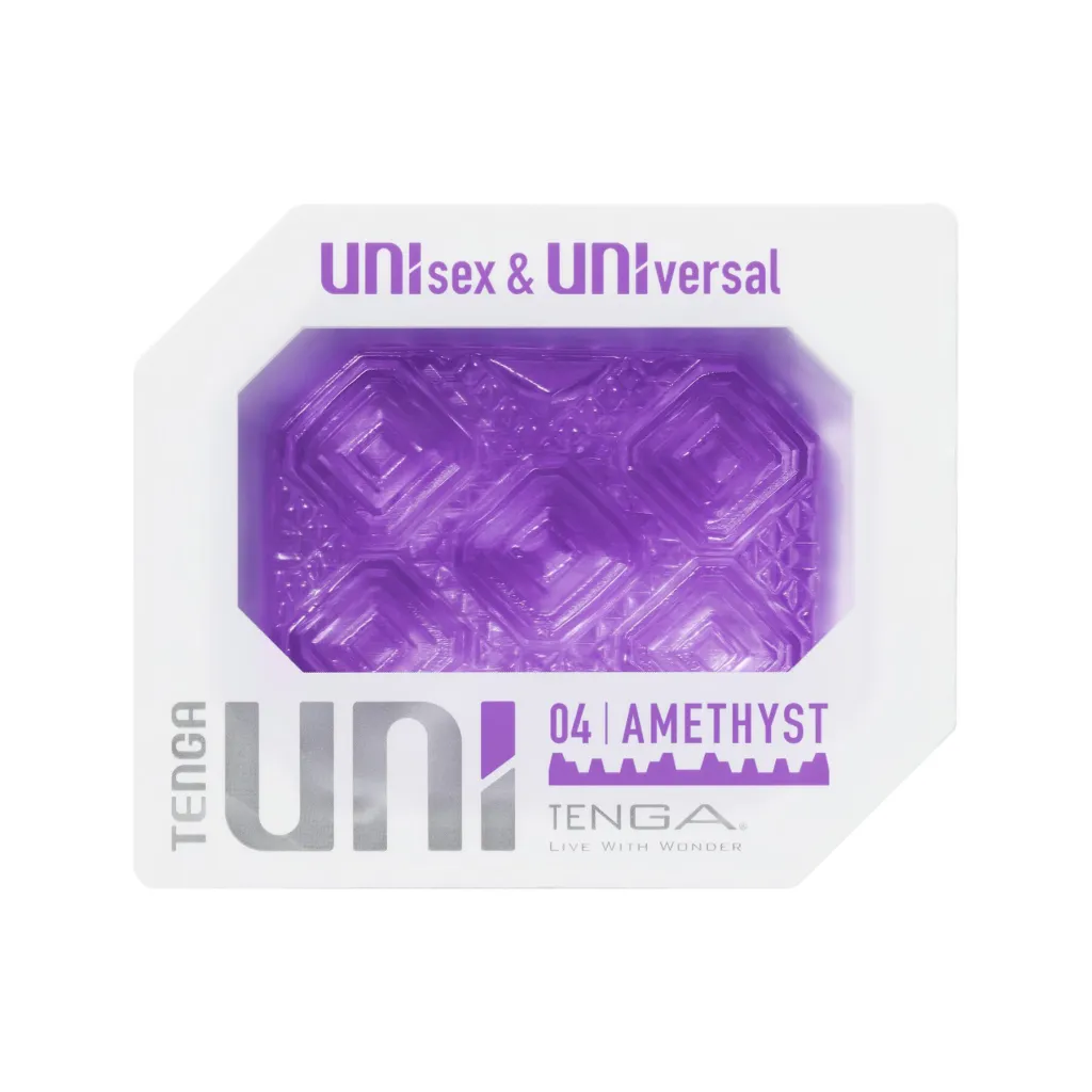 Фіолетовий стимулятор Tenga UNI Amethyst у формі самоцвіта