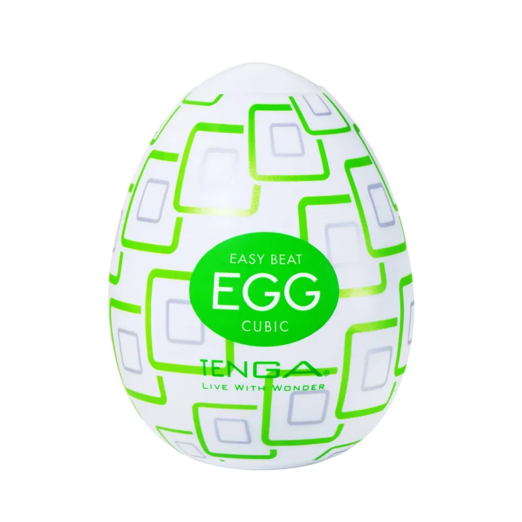 Мастурбатор-яйце Tenga Egg Cubic у шкаралупі