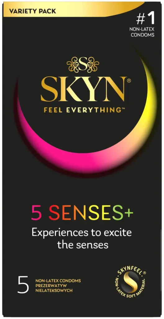 Упаковка набору презервативів Skyn 5 Senses