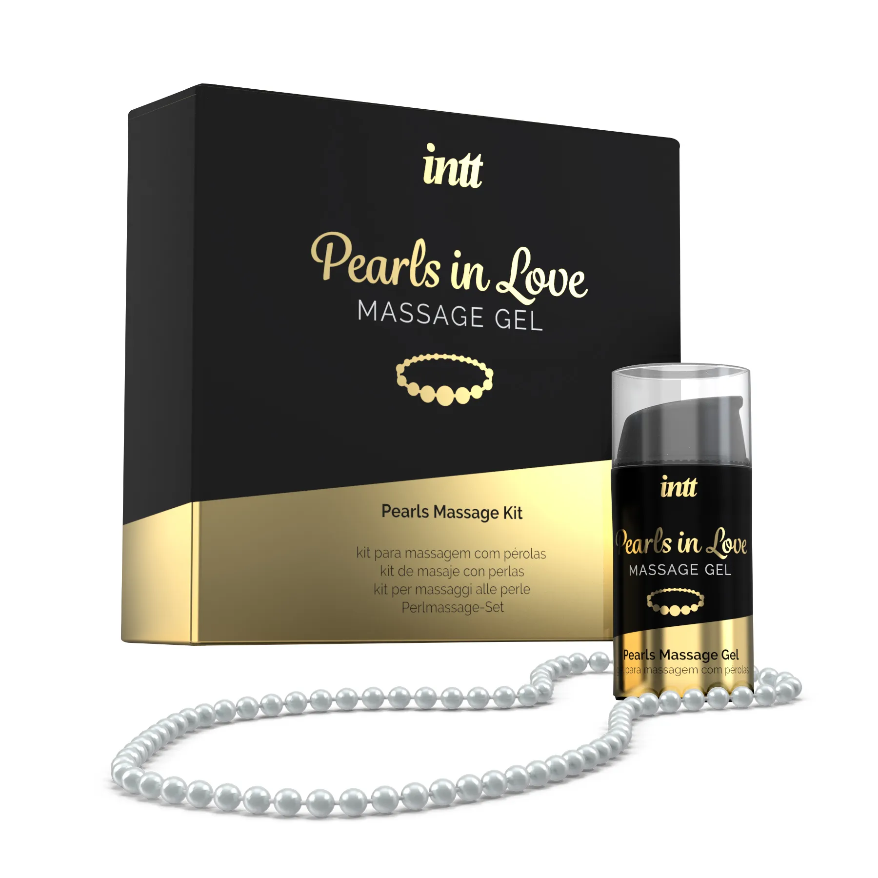 Набор Intt Perls Love: жемчужное ожерелье и флакон массажного геля
