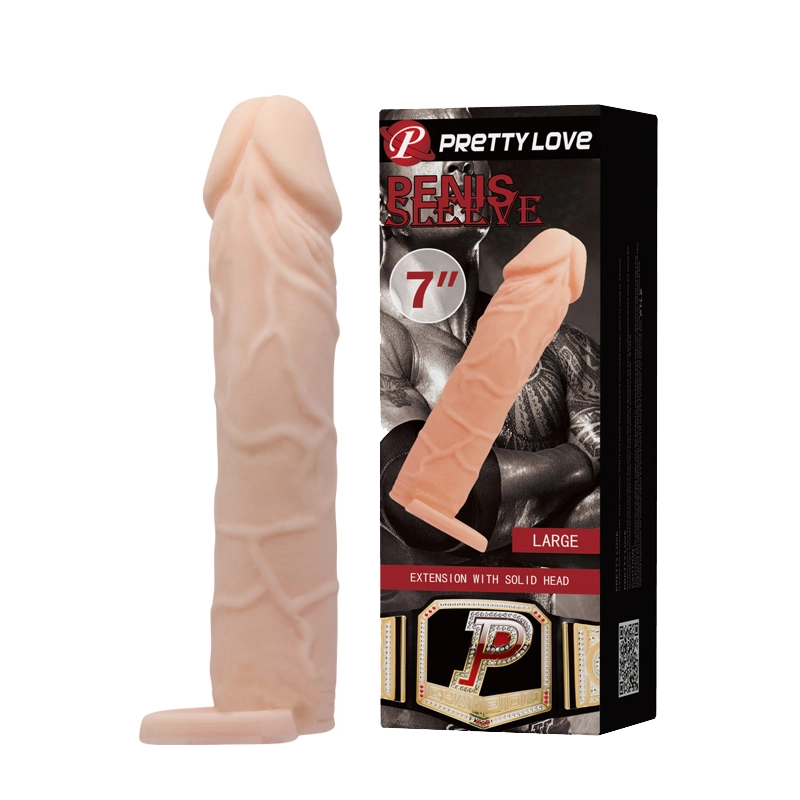 Pretty Love Penis Sleeve Flesh 7″, тілесний — фото 10