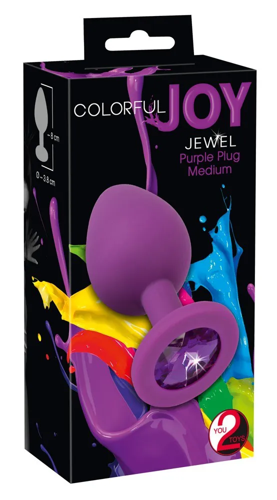 Orion Colorful Joy Jewel Purple Plug, фіолетовий — фото 5