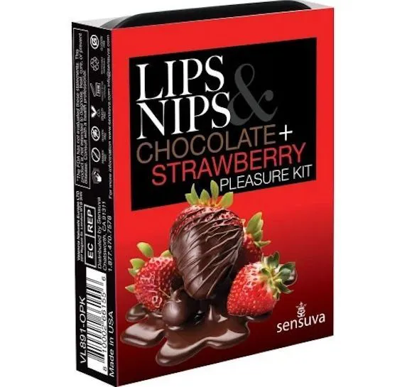 Sensuva Lips & Nips Pleasure Kit Chocolate Strawberry