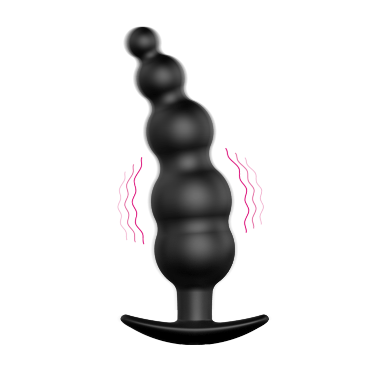 Pretty Love Vibrating Butt Plug — пробка-кульки, чорний — фото 2