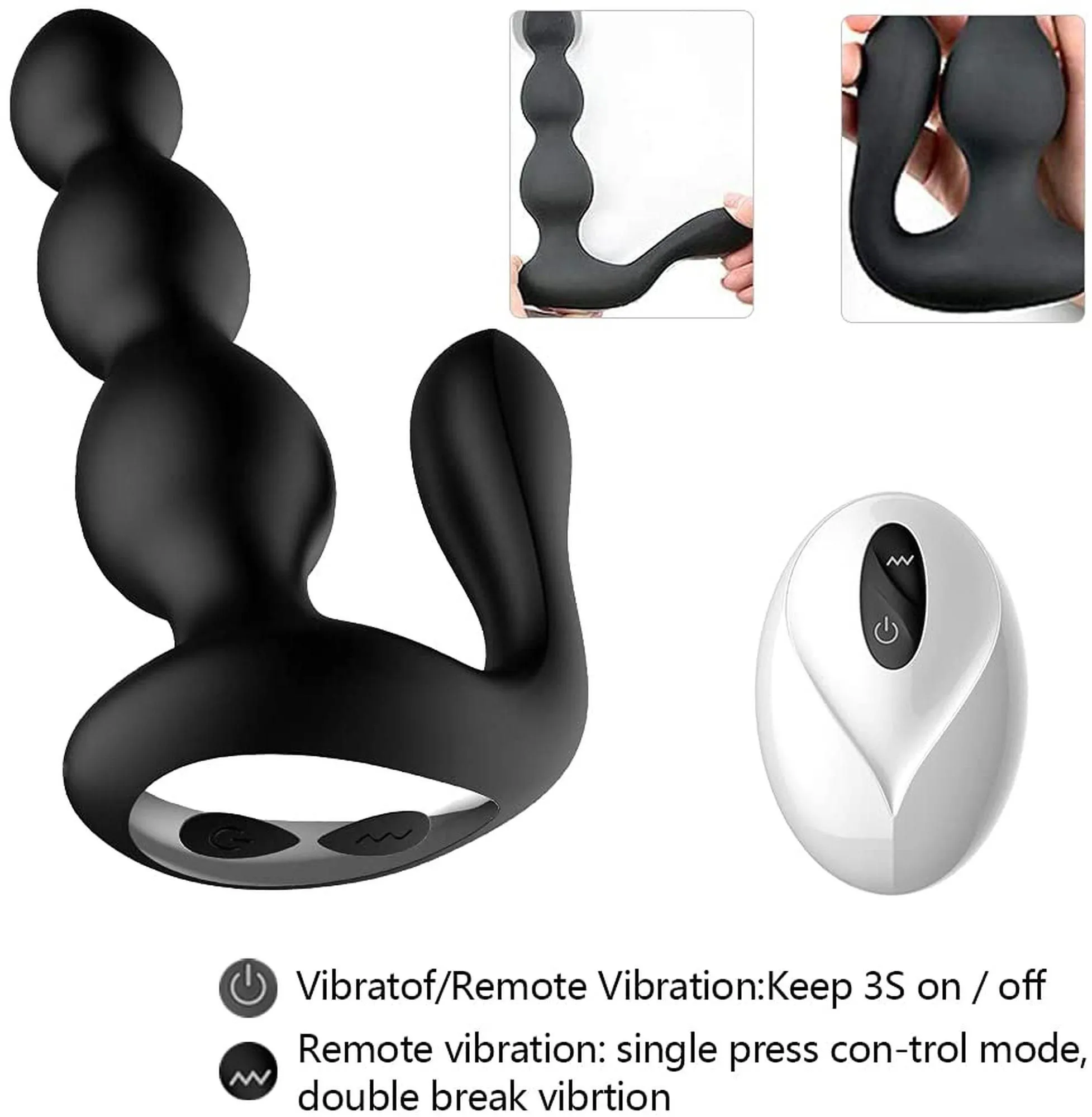 BOYS of TOYS B-Series Cute Anal Beads, чорний — фото 8